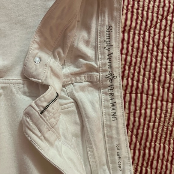 Vera Wang White Ankle Cropped Jeans - Picture 8 of 8